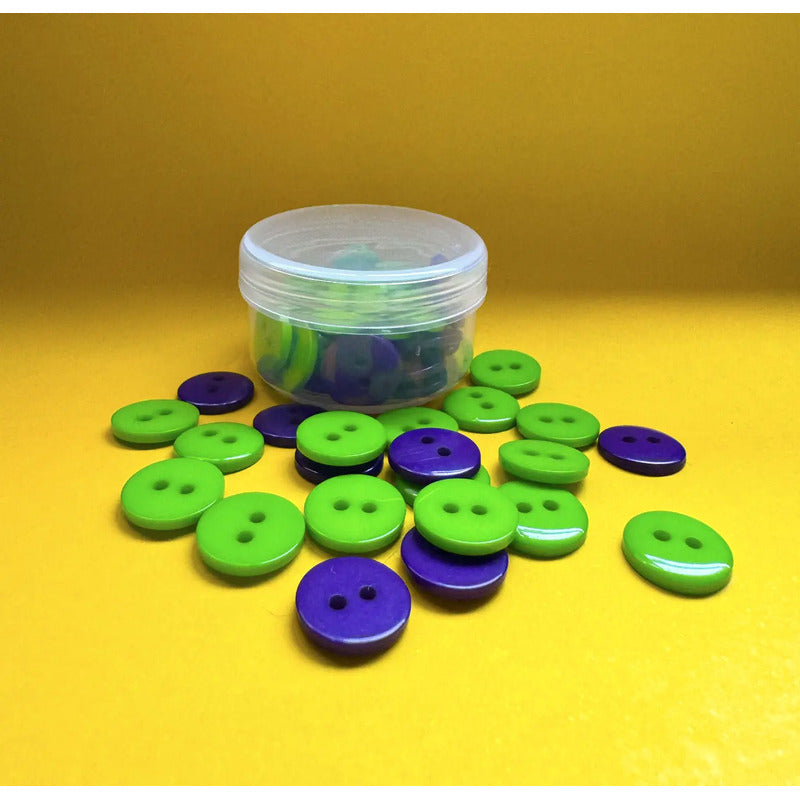 Boton 2 Hoyos 13mm Trikel / Bote Con 100pz / Elige Tu Color
