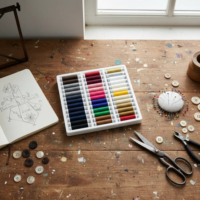 Hilos Poliéster  Kit Con 39 Pz Colores Surtidos Para Costura Multicolor