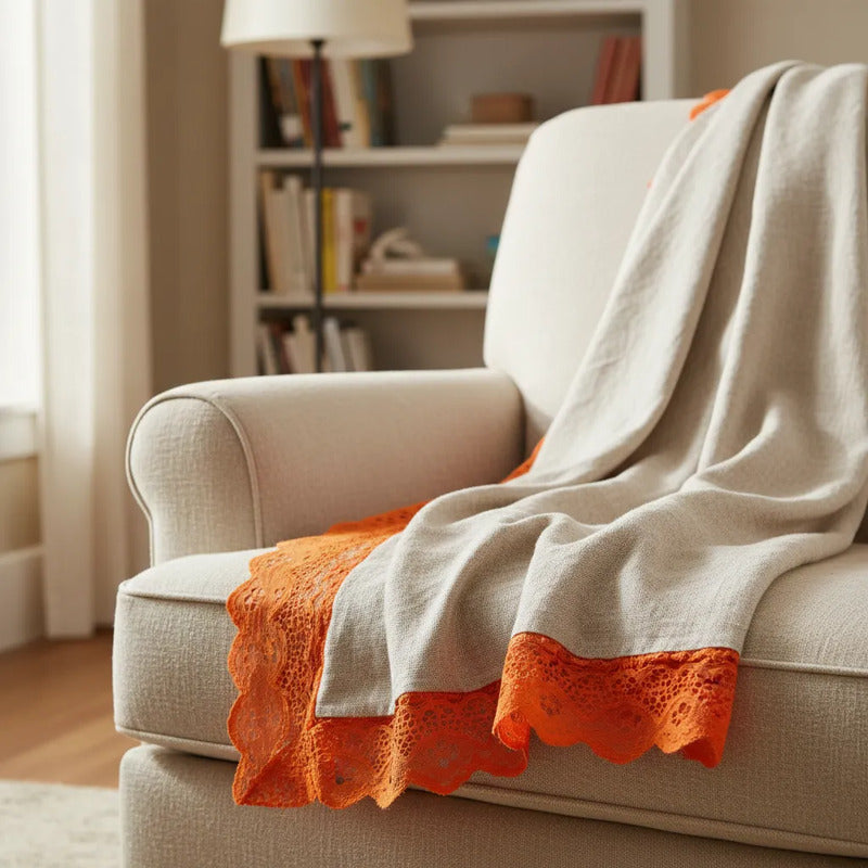 Encaje De Tira O Para Rasgar Varios Colores (1 M) Naranja