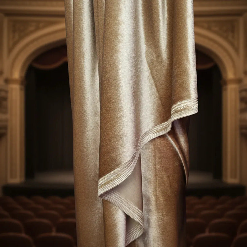 Tela Terciopelo Stretch ( 1 Metro) Dorado Oscuro Terciopelo Stretch