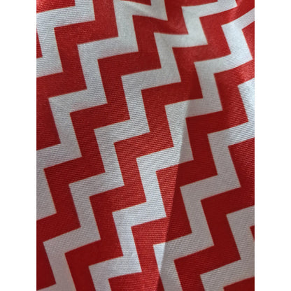 Tela Satinada De Zig Zag ( 1 Metro) Rojo Zig. Zag