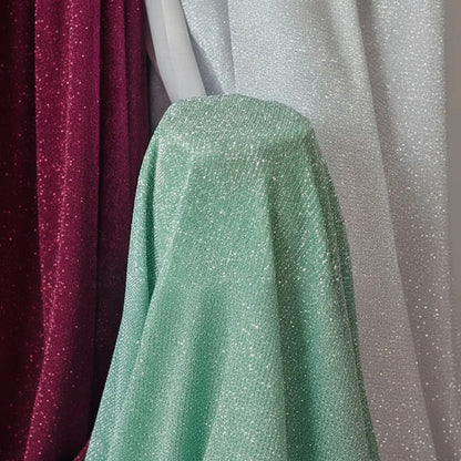 Tela De Punto Con Glitter Vestidos De Gala Graduaciones(1 M) Agua