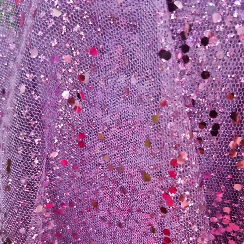 Tul Con Brillos Glitter Varios Colores (1 M) Lila