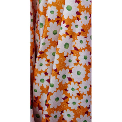 Tela Campesina Margaritas 1.70ancho ( 3 Mts ) Naranja Margaritas
