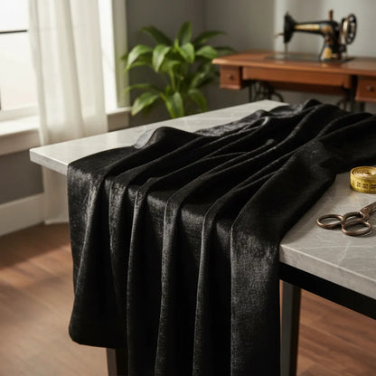 Tela Terciopelo Stretch ( 1 Metro) Negro Terciopelo Stretch