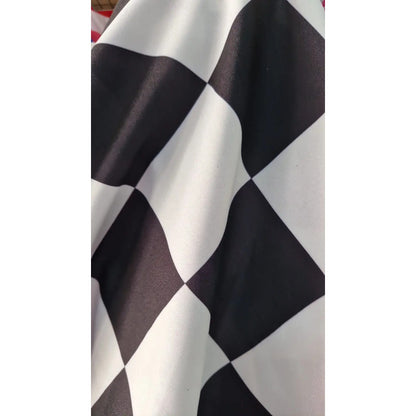 Tela Soccer Con Estampado De Cuadros Tipo Ajedrez (1 Metro) Negro Ajedrez
