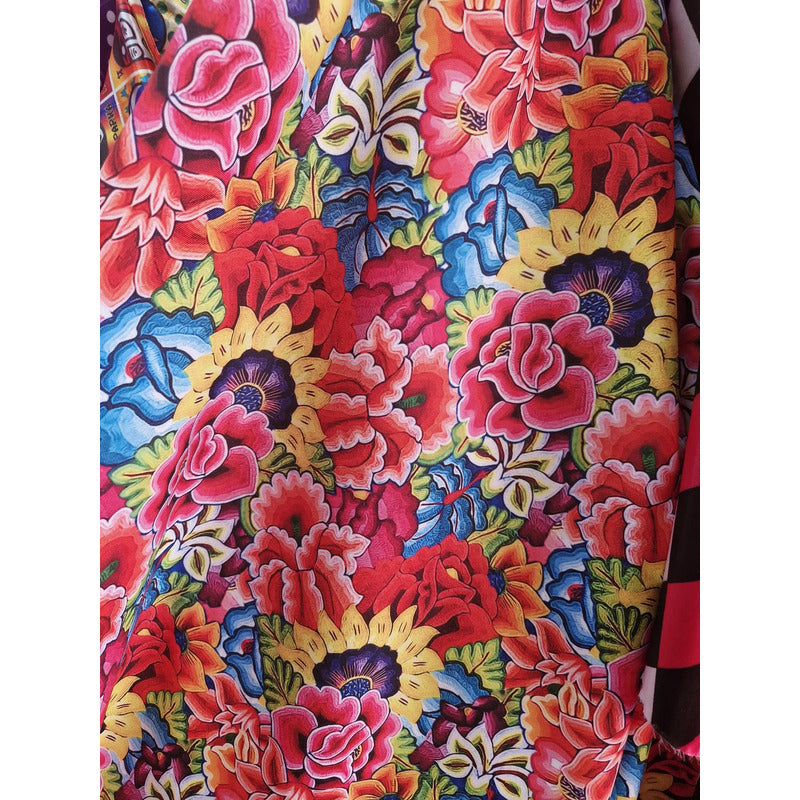 Tela Estampada Flores Tergal ( 1 Metro) Multicolor Tergal Estampado