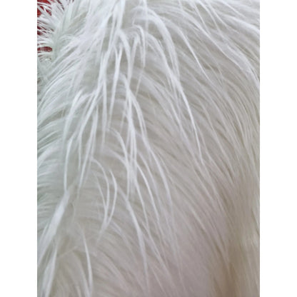 Tela Peluche Pelo Largo Suave Premium ( 1 Metro) Blanco Peluche Largo