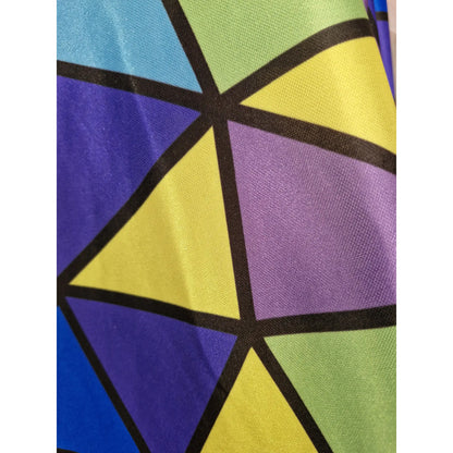 Tela Triángulos Brillante Modelo Soccer  (1 Metro) Colores Triángulos