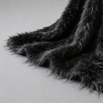 Tela Peluche Plus Premium Pelo Largo ( 50cms.) Negro Peluche Pelo Largo