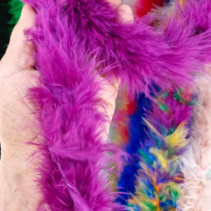 Boa Estola Marabu Trikelle - Plumas Artificiales Elegantes Bugambilia