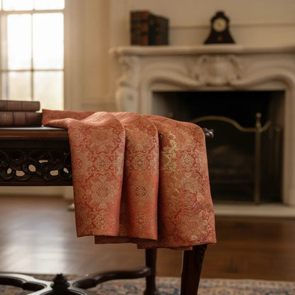 Tela Jacquard Litúrgica Para Iglesia Altar 2m Naranja Oscuro Litúrgica