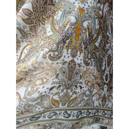 Tela De Satin Silki Estampada Imitación Seda (1 Metro) Marrón Claro Estampado