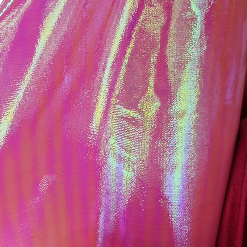 Tela Organza Tornasol Cenicienta Rígida Con Cuerpo (1 M) Fucsia