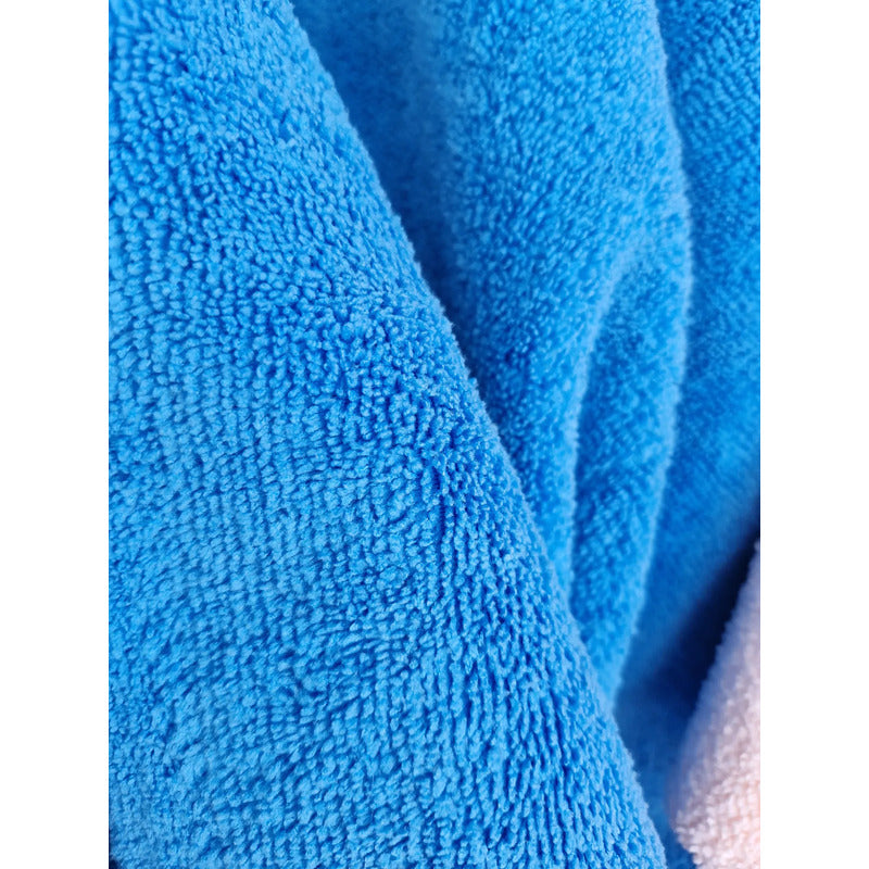 Tela Toalla Microfibra  Alta Absorción Multiusos (2 Mts) Celeste Microfibra