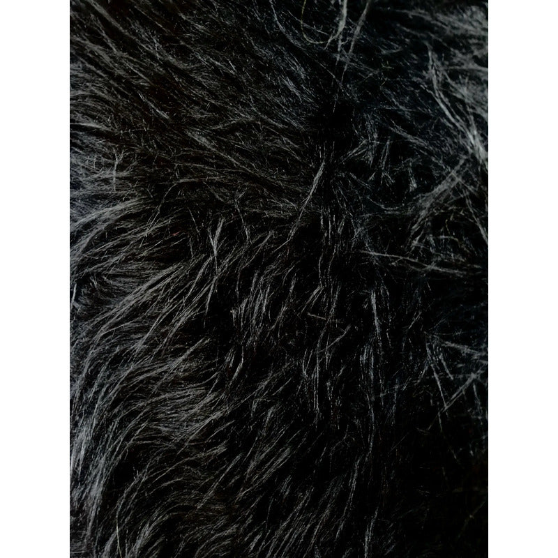 Tela Peluche Plus Premium Pelo Largo ( 50cms.) Negro Peluche Pelo Largo