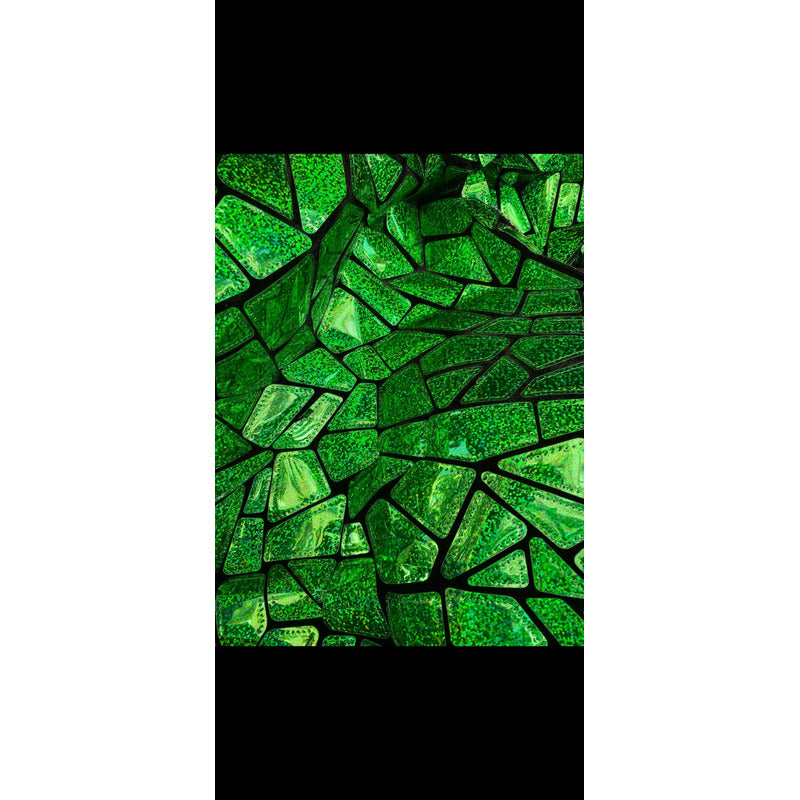 Tela Premium De Terciopelo Con Espejo Vestuario Circo (5m) Verde Holografico Terciopelo Espejo