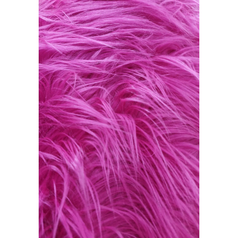 Tela Peluche Pelo Largo Suave Premium ( 1 Metro) Fucsia Peluche Largo