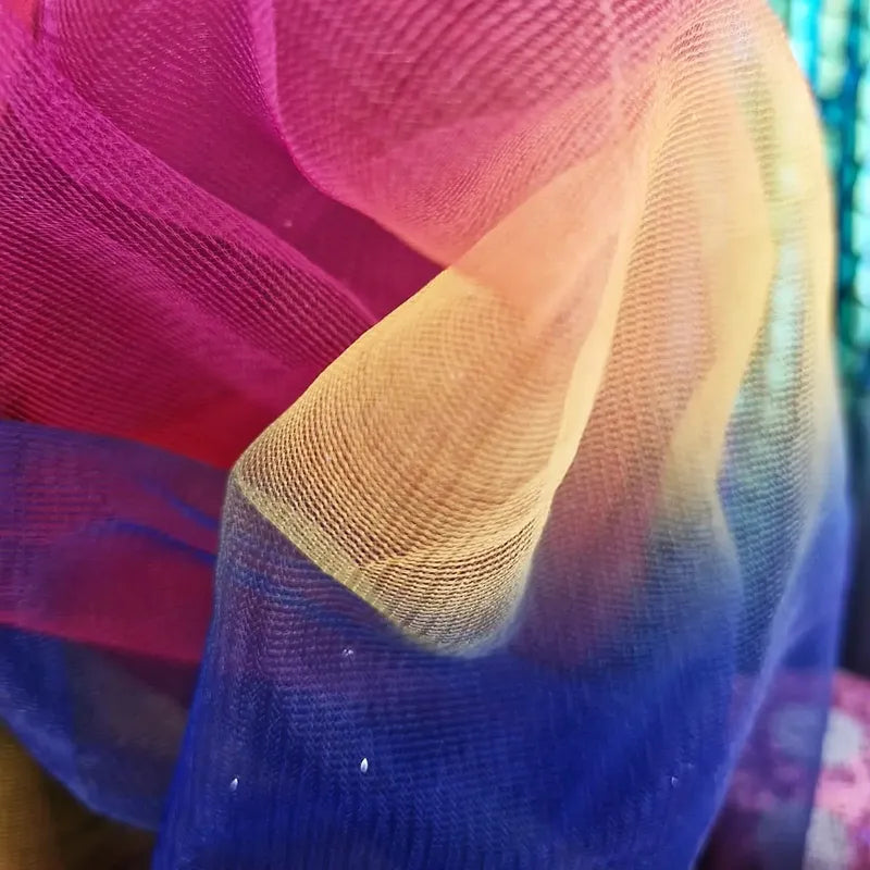 Tul De Color Degradado (1 Metro) Colores Intensos