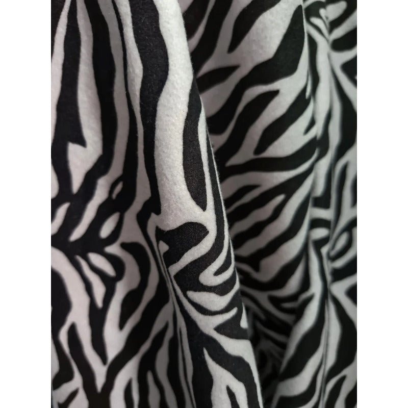 Tela De Cebra Velour (1 Metro) Blanco Velour Cebra