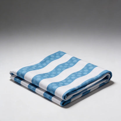 Tela Rayas Turquesa Bombay Para Disfraz( 1 Metro) Azul Rayas