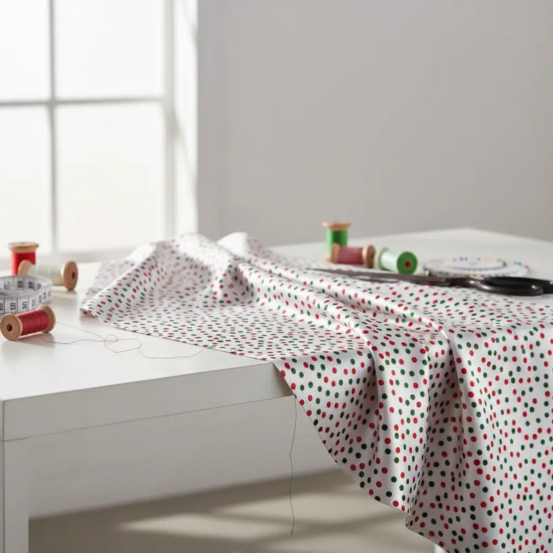 Tela Razo Estampado Patrones Navideños (1 Metro)