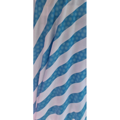 Tela Rayas Turquesa Bombay Para Disfraz( 1 Metro) Azul Rayas