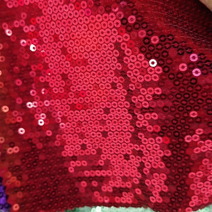 Tela Con Lentejuelas Varios Colores Vestidos De Gala (1 M) Rojo Metálico