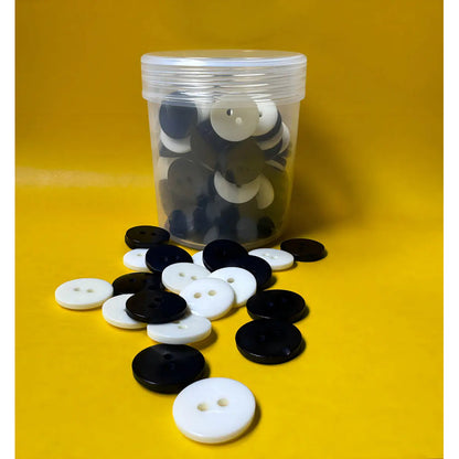 Botones De Pasta Para Costura Trikel, Redondos Y Con 2 Hoyos, De 15mm  Pack De 144 Unidades Blanco 1.5 Mm