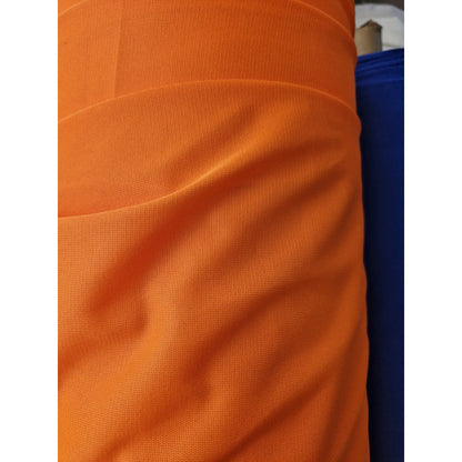 Tela Poliester Fluorescente 1.60m Para Chaleco -1mt. Naranja Liso Neon