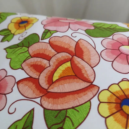 Tela Estampada México Efecto Bordado Y Mandalas (1 Metro)