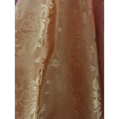 Tela Raso Jaquard, Vestidos (1metro) Dorado Oscuro Relieve