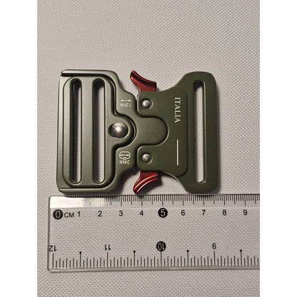 Hebilla Para Cinturón O Mochila Táctico De 5.08cms Verde Lisa 2 Pulgadas
