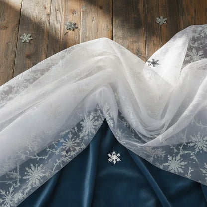 Tela Tul Navideño Con Glitter Varios Colores (1 Metro)