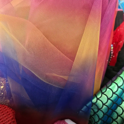 Tul De Color Degradado (1 Metro) Colores Intensos