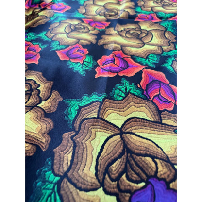 Tela Estampada Patrones Mexicanos, Bordados, Rosas (1 M)