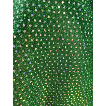 Tela Galaxia Lentejuela  Elástica Trikelle ( 1 Metro).retazo Verde Galaxia Lentejuela