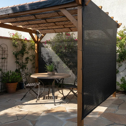 Malla Sombra Hdpe 90% 1 Metro Uv Reforzada Negro