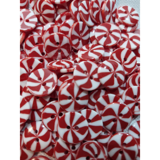 Botón navideño caramelo T-44 de 28 mm, paquete 72 piezas