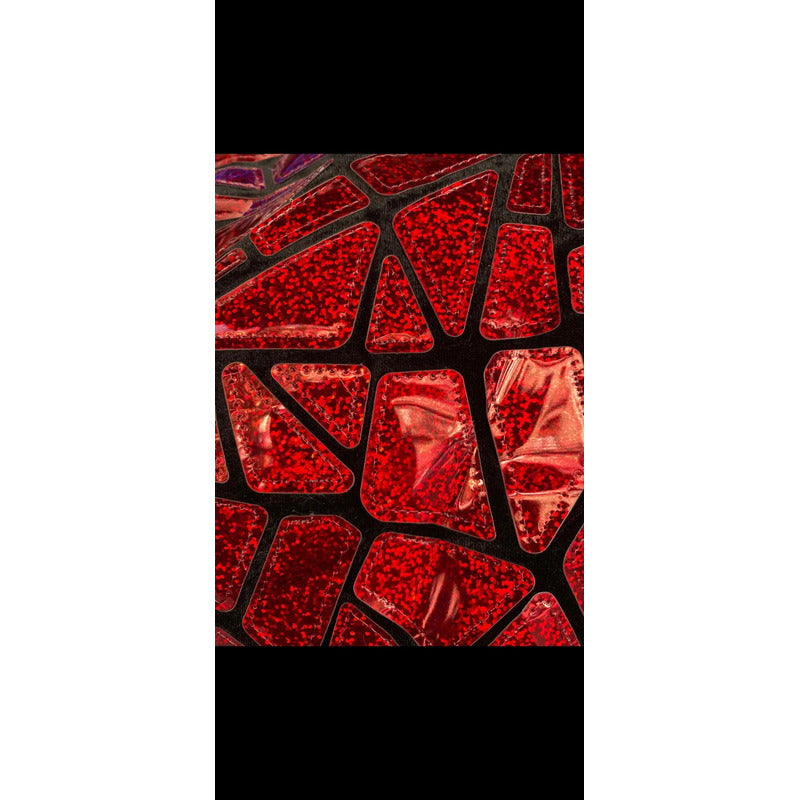 Tela Premium De Terciopelo Con Espejo Vestuario Circo (5m) Rojo Holografico Terciopelo Espejo