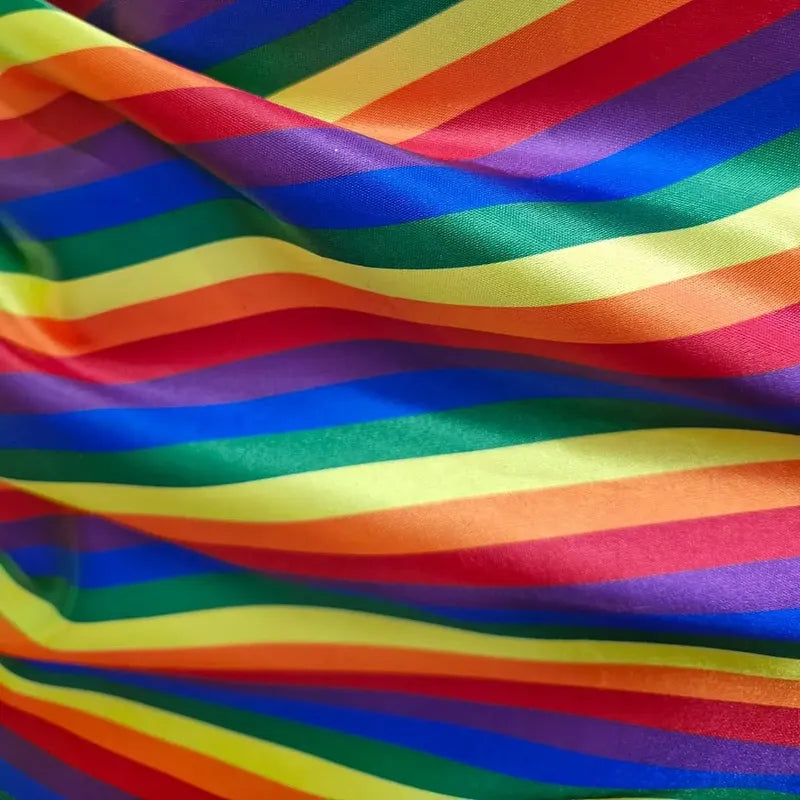 Tela Para Bandera Del Orgullo Lgbtq+ (1 Metro) Bombay Líneas Delgadas