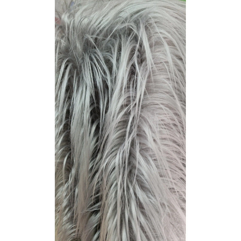 Tela Peluche Pelo Largo Suave Premium ( 1 Metro) Gris Claro Peluche Largo