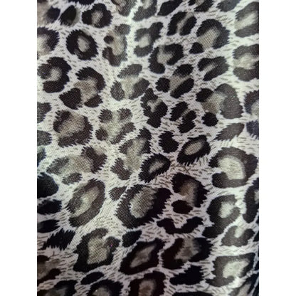 Tela Satinada De Leopardo ( 1 Metro) Gris Satín Leopardo