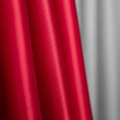 Tela  Satin Back , Para Vestido Y Pijamas( 1 Metro) Rojo Liso