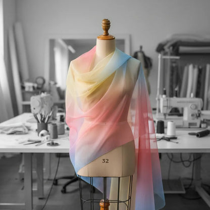 Tul De Color Degradado (1 Metro) Colores Pastel