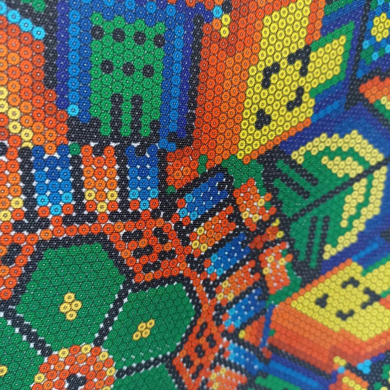 Tela Estampada México Efecto Bordado Y Mandalas (1 Metro)