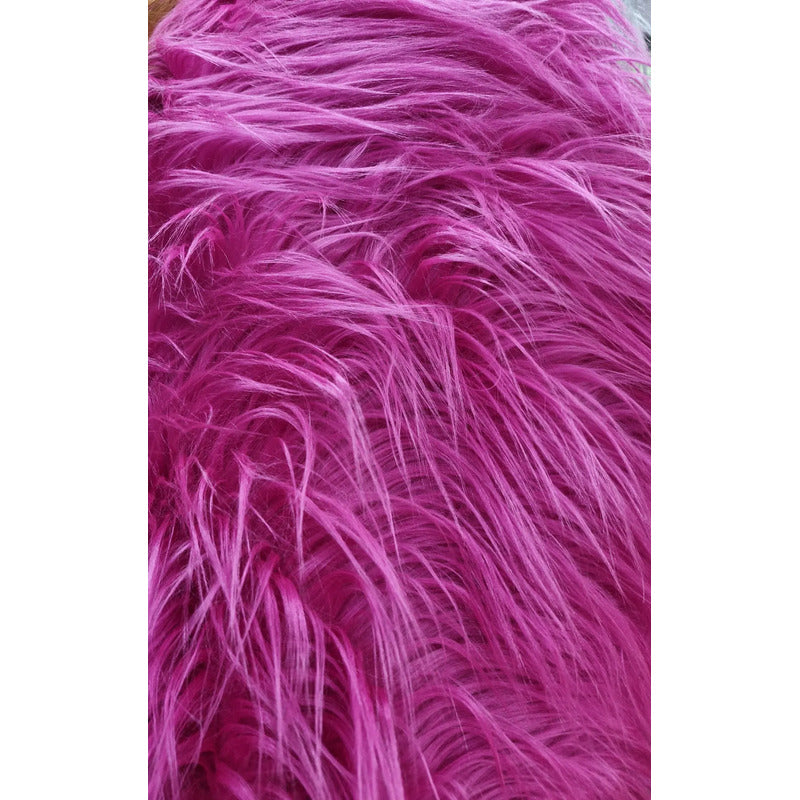Tela Peluche Pelo Largo Suave Premium ( 1 Metro) Fucsia Peluche Largo