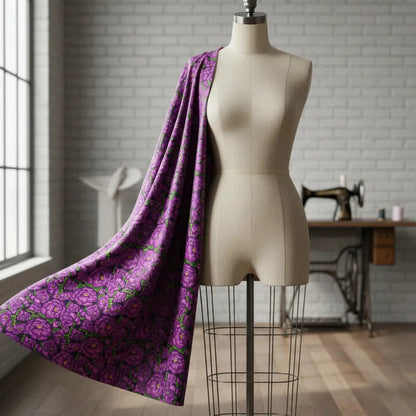 Tela Estampada Patrones México Flores Y Aves Coloridos  (1m)