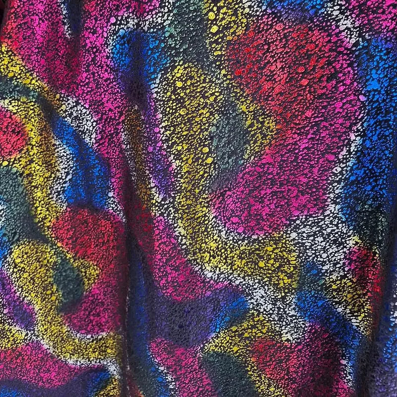 Tela Terciopelo Metalizado Estampado (1 M) Negro