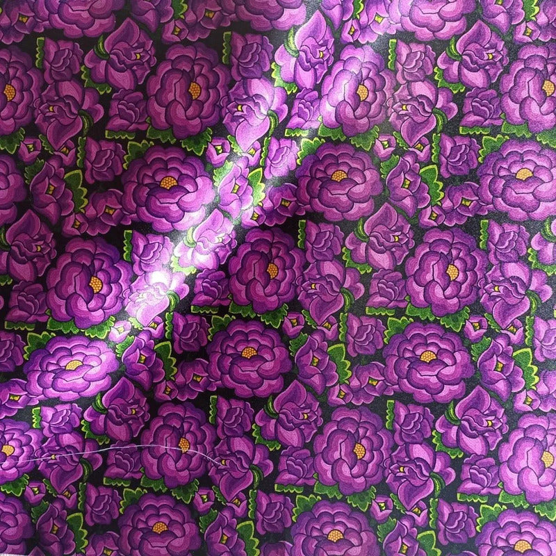 Tela Estampada Patrones México Flores Y Aves Coloridos  (1m)